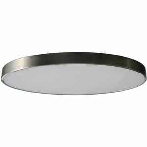 7" ROUND CONVEX LED FLUSH MOUNT LIGHT 15W, 120V TO 277V, 3000K, NICKEL by AMAX Lighting
