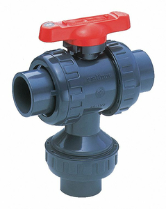 BALL VALVE 2-1/2 PIPE SIZE PLASTIC by Asahi