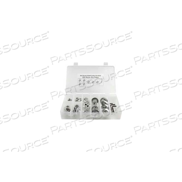 SET SCREW COLLAR KIT, 38-PIECE, ZINC PLATED by Climax Metal Products SET SCREW COLLAR KIT, 38-PIECE, ZINC PLATED by Climax Metal Products