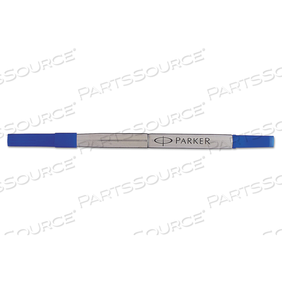 REFILL FOR PARKER ROLLER BALL PENS, MEDIUM CONICAL TIP, BLUE INK by Parker
