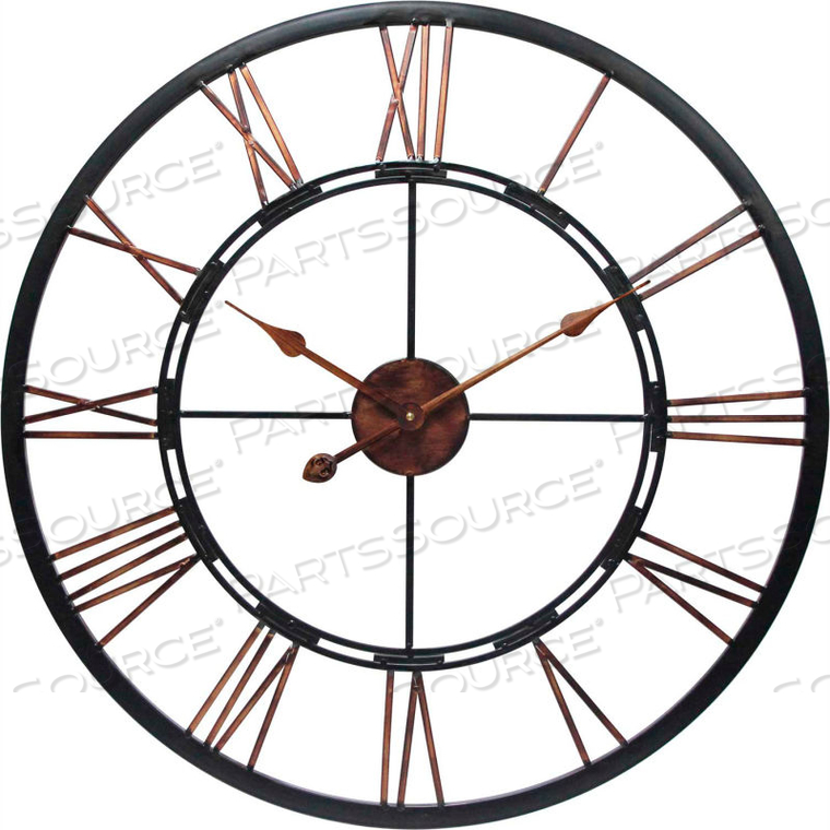 28" WALL CLOCK, BLACK METAL by Infinity Instruments 28" WALL CLOCK, BLACK METAL by Infinity Instruments