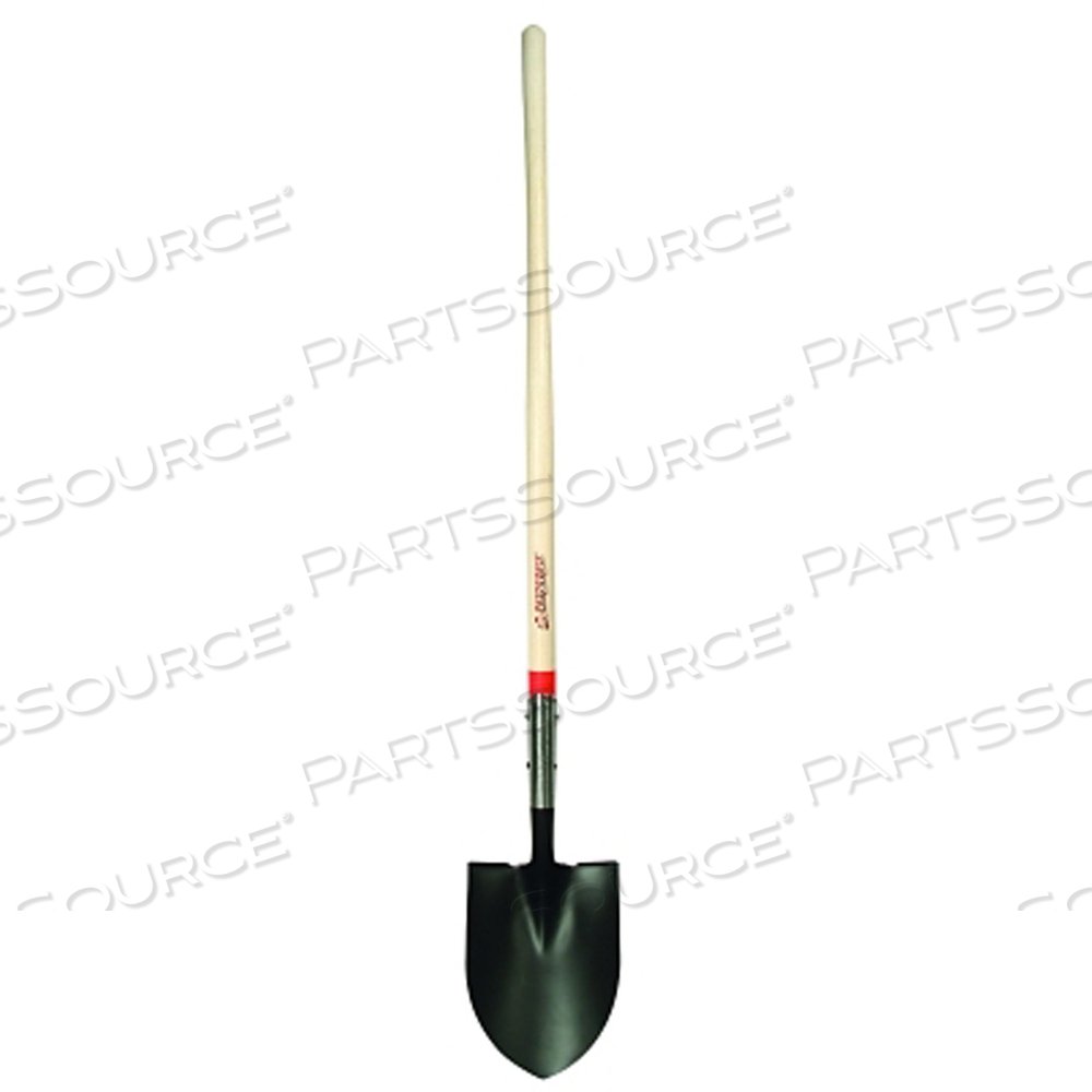 ROUND POINT SHOVEL, 12 IN L X 8.75 IN W BLADE, #2, 48 IN L NORTH AMERICAN HARDWOOD STRAIGHT HANDLE by Razor-Back