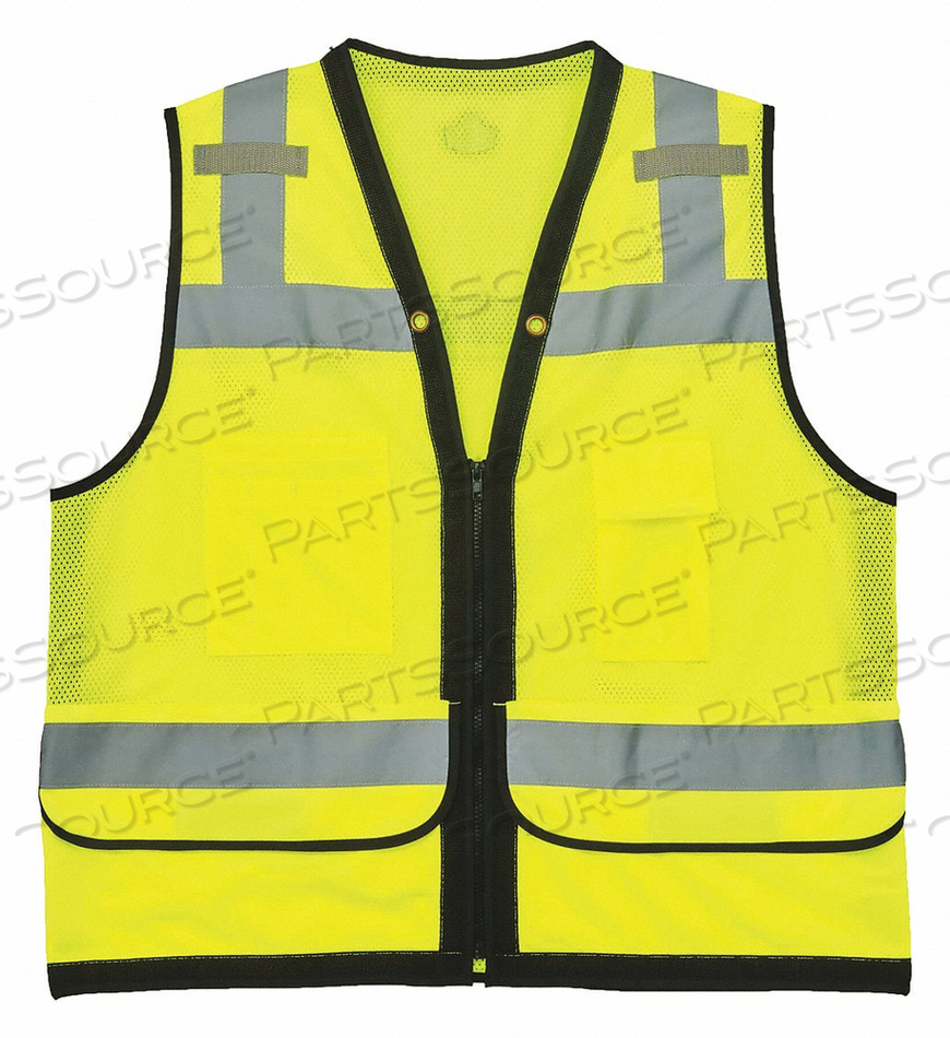 ORANGE MESH SURVEYORS VEST LIME L/XL by Ergodyne