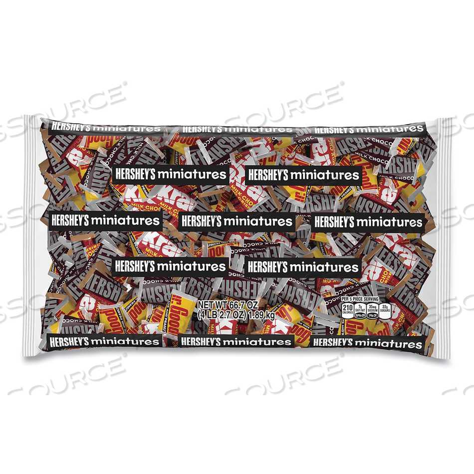 MINIATURES VARIETY BULK PACK, ASSORTED CHOCOLATES, 66.7 OZ BAG 