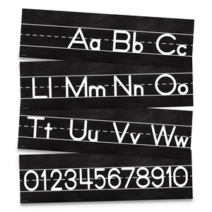 MINI BULLETIN BOARD SETS, INDUSTRIAL CHIC, 168" X 6", BLACK/WHITE, 8 PIECES/SET by Schoolgirl Style