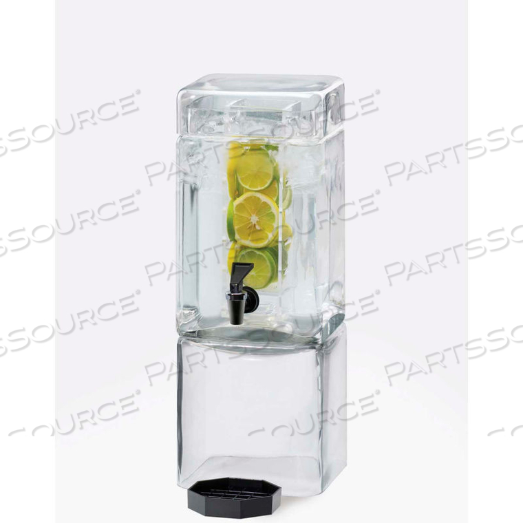 SQUARE ACRYLIC INFUSION DISPENSER 1-1/2 GALLON 7-1/8"W X 9-1/8"D X 18-1/2"H 