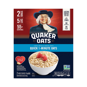 100% WHOLE GRAIN QUICK 1-MINUTE OATMEAL, 40 OZ BAGS, 2 BAGS/BOX by Quaker Oats