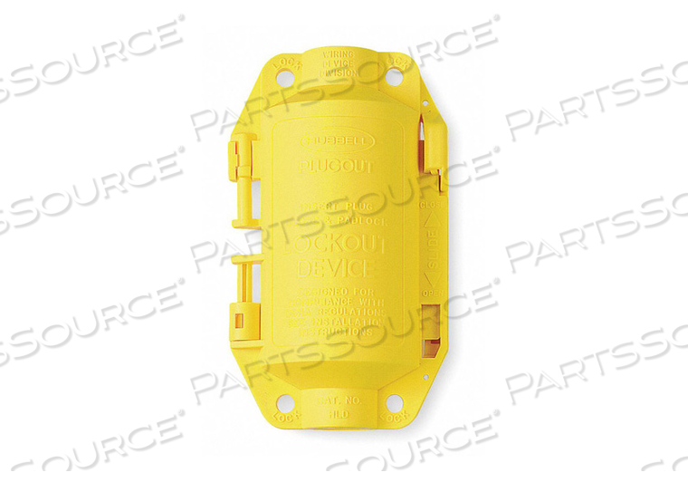 PLUG LOCKOUT YELLOW 3/8IN SHACKLE DIA. by Hubbell Incorporated, Wiring Device-Kellums PLUG LOCKOUT YELLOW 3/8IN SHACKLE DIA. by Hubbell Incorporated, Wiring Device-Kellums
