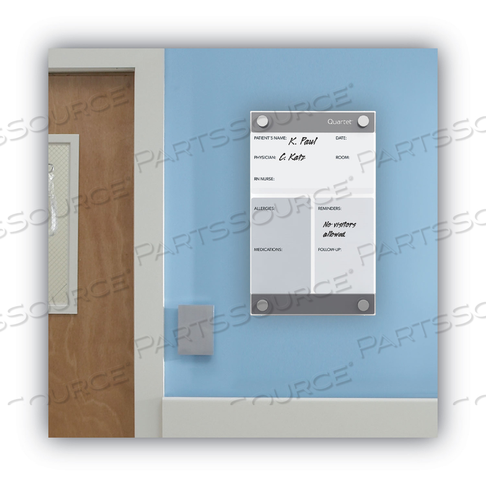 INFINITY CUSTOMIZABLE MAGNETIC GLASS DRY-ERASE BOARD, 8.5 X 11, WHITE 