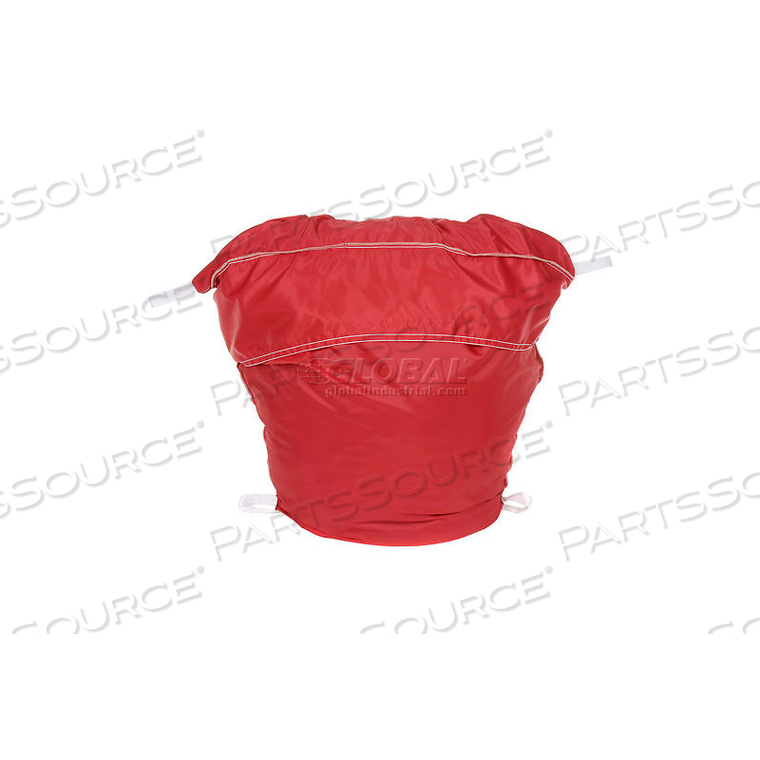 18" ROPELESS HAMPER BAG, NYLON, RED, ROUND BOTTOM by H.G. Maybeck Company