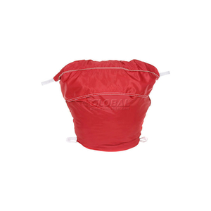 18" ROPELESS HAMPER BAG, NYLON, RED, ROUND BOTTOM by H.G. Maybeck Company