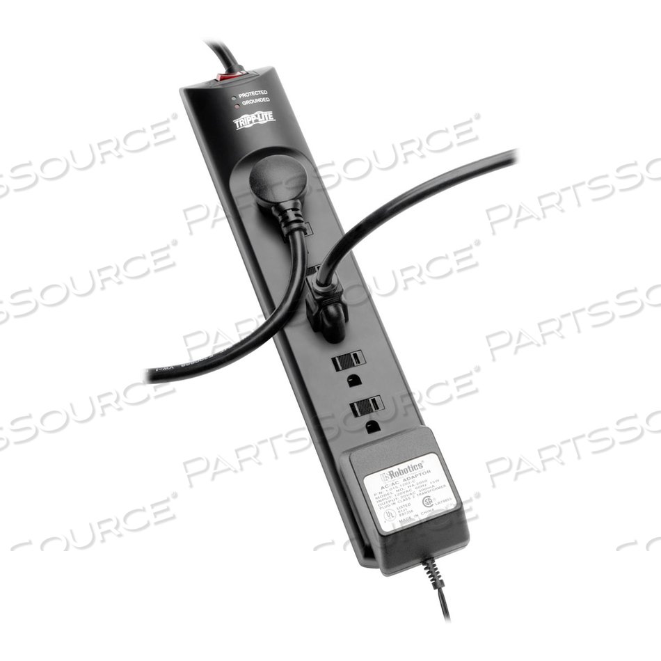 SURGE PROTECTOR STRIP 120V 7 OUTLET 7FT CORD 2160 JOULE BLK TAA 