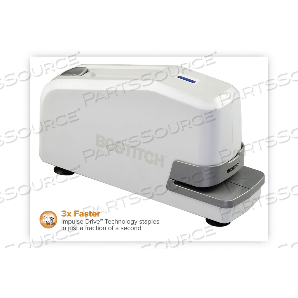IMPULSE 30 ELECTRIC STAPLER, 30-SHEET CAPACITY, WHITE by Bostitch IMPULSE 30 ELECTRIC STAPLER, 30-SHEET CAPACITY, WHITE by Bostitch
