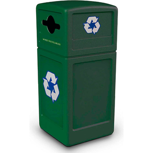 POLYTEC RECYCLE42 SQUARE CONTAINER, DOME LID - FOREST GREEN by Dci Marketing