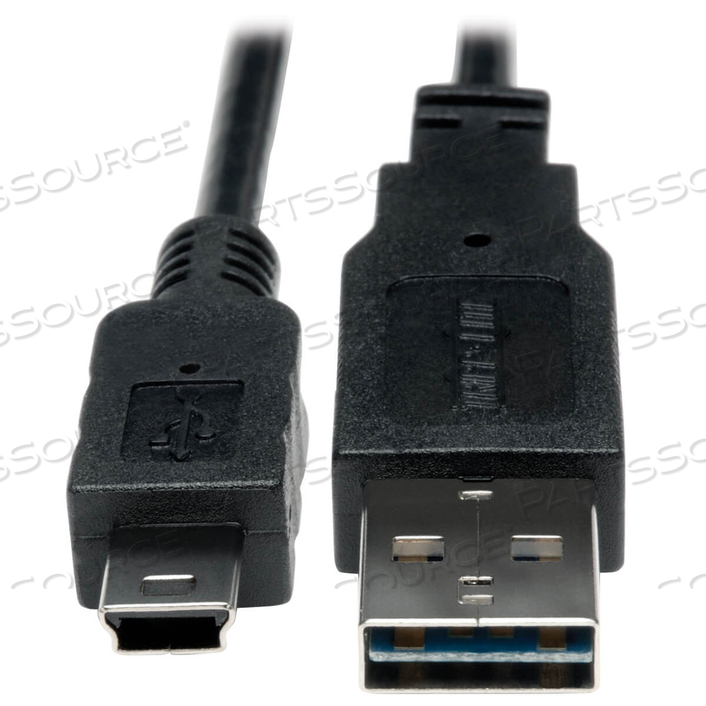 1FT USB 2.0 UNIVERSAL REVERSIBLE CABLE A TO 5PIN MINI-B M/M 1' by Tripp Lite 1FT USB 2.0 UNIVERSAL REVERSIBLE CABLE A TO 5PIN MINI-B M/M 1' by Tripp Lite