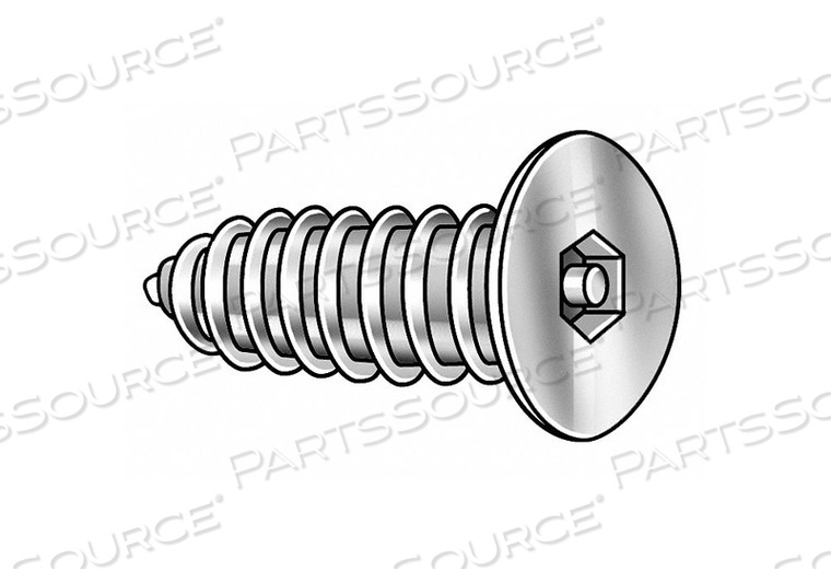 TAMPER SCREW FLAT #14 1 IN L PK25 by Tamperproof Screw Company, Inc.