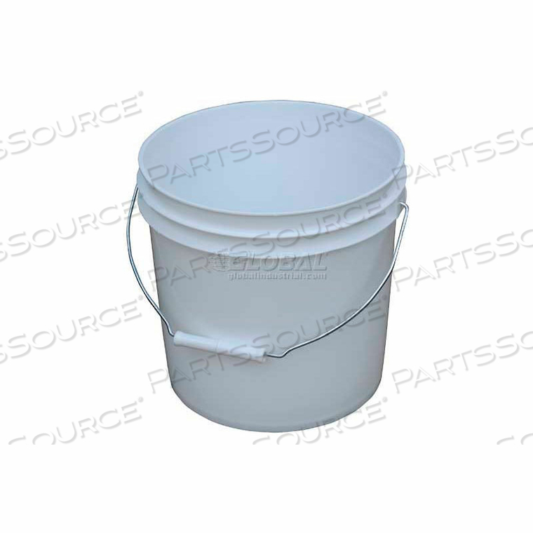 2 GALLON OPEN HEAD PLASTIC PAIL WITH STEEL HANDLE - WHITE by Vestil Manufacturing Corp.