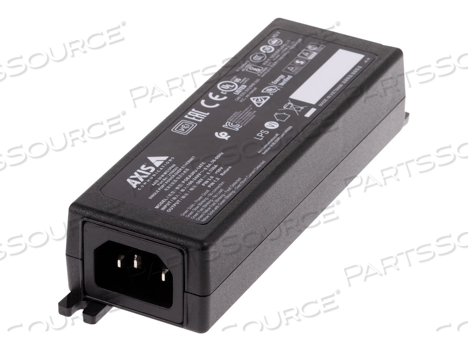 AXIS MIDSPAN, POE INJECTOR, AC 100-240 V, 30 WATT, OUTPUT CONNECTORS: 1, UNITED STATES, BLACK, FOR AXIS M3057, M3077, M4308, P1455, P3818, Q by Axis Communications Inc