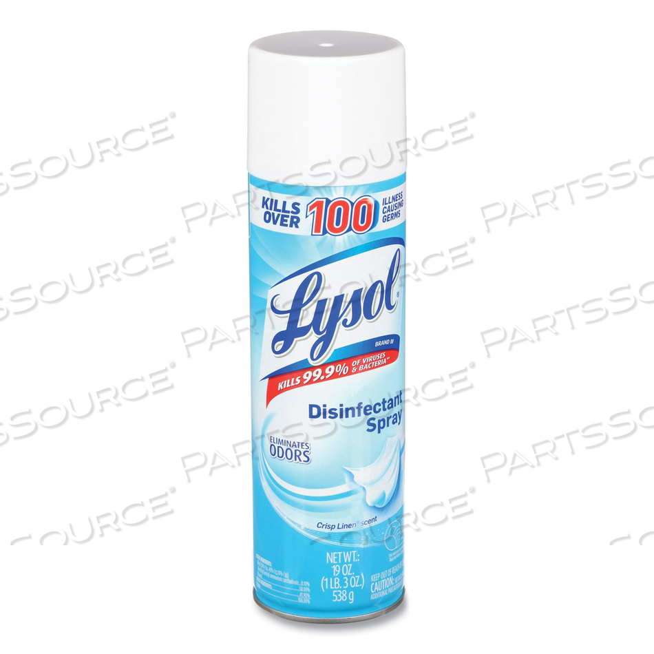 DISINFECTANT SPRAY, CRISP LINEN SCENT, 19 OZ AEROSOL SPRAY by Lysol DISINFECTANT SPRAY, CRISP LINEN SCENT, 19 OZ AEROSOL SPRAY by Lysol