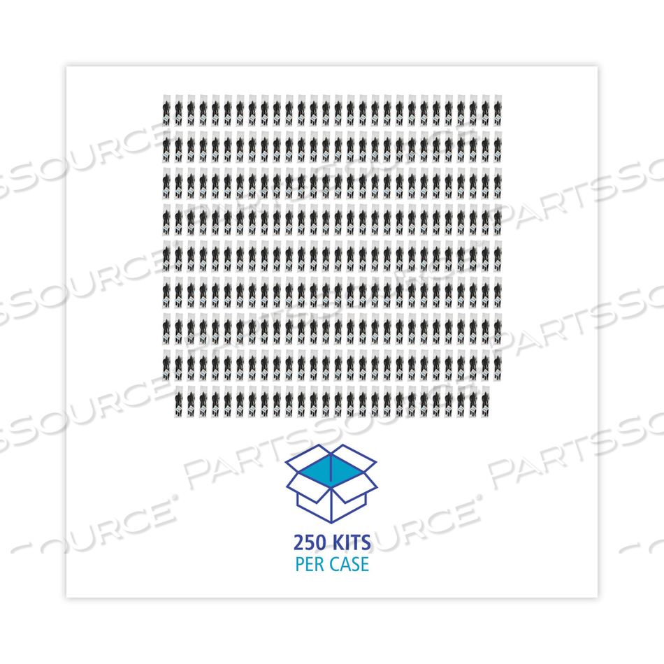 DISPOSABLE CUTLERY SET, BLACK, POLYSTYRENE, WRAPPED by Boardwalk