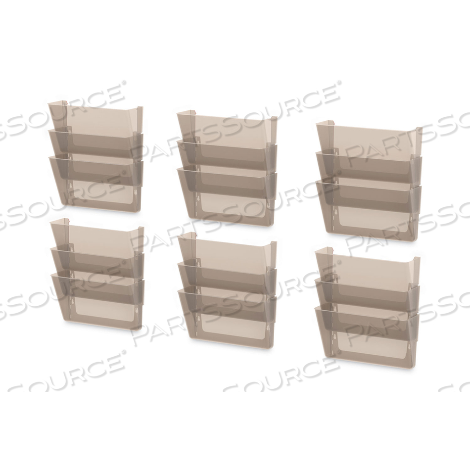 WALL FILE, 3 SECTIONS, LEGAL SIZE, 16" X 4" X 14", SMOKE by Storex