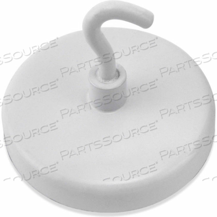 CERAMIC MAGNETIC HOOK - 26 LBS. PULL WHITE ENAMEL PAINT by Master Magnetics, Inc. (The Magnet Source) CERAMIC MAGNETIC HOOK - 26 LBS. PULL WHITE ENAMEL PAINT by Master Magnetics, Inc. (The Magnet Source)
