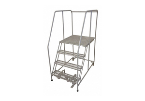 ROLLING LADDER STEEL 70IN. H. GRAY by Cotterman ROLLING LADDER STEEL 70IN. H. GRAY by Cotterman