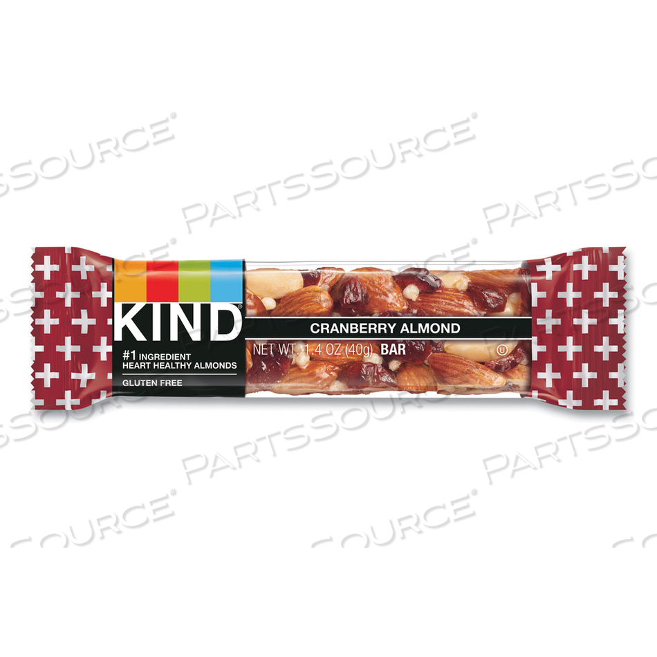 PLUS NUTRITION BOOST BAR, CRANBERRY ALMOND AND ANTIOXIDANTS, 1.4 OZ by Kind