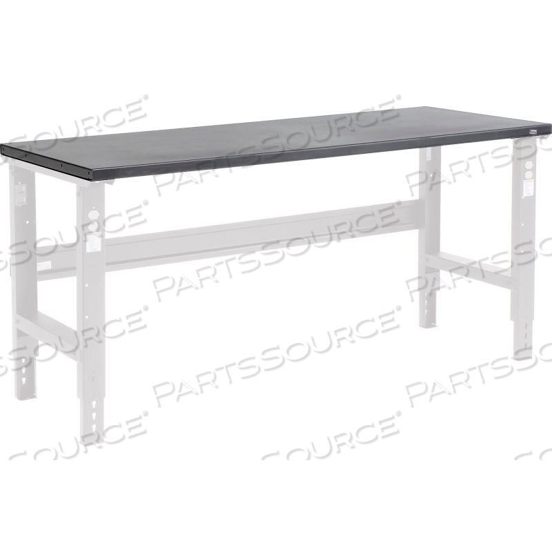 72"W X 30"D X 1-3/4"H STEEL SQUARE EDGE WORKBENCH TOP - 12 GAUGE STEEL BLACK by Approved Vendor