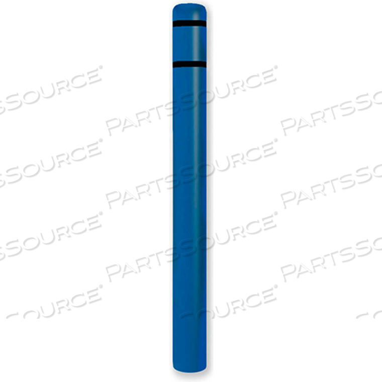 BOLLARD COVER 4.5"DIA. X 52" H, BLUE/BLACK TAPE by Post Guard BOLLARD COVER 4.5"DIA. X 52" H, BLUE/BLACK TAPE by Post Guard