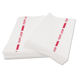 TUFF-JOB S900 ANTIMICROBIAL FOODSERVICE TOWELS, 12 X 24, WHITE/RED, 150/CARTON by Cascades PRO TUFF-JOB S900 ANTIMICROBIAL FOODSERVICE TOWELS, 12 X 24, WHITE/RED, 150/CARTON by Cascades PRO
