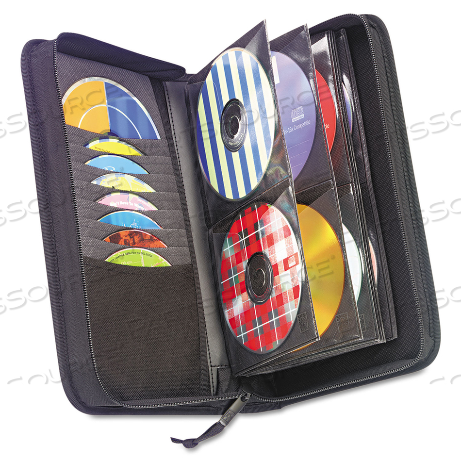 CD/DVD WALLET, HOLDS 72 DISCS, BLACK 