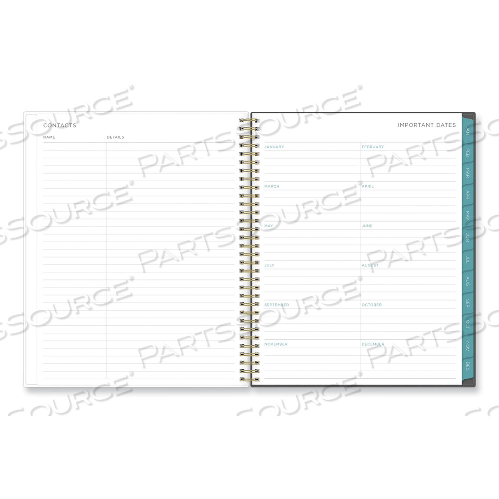 KELLY VENTURA MIDNIGHT GARDEN WEEKLY/MONTHLY PLANNER, FLORAL ARTWORK, 11 X 8.5, MULTICOLOR COVER, 12-MONTH (JAN TO DEC): 2024 by Blue Sky