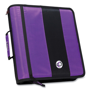 CLASSIC ZIPPER BINDER, 3 RINGS, 2" CAPACITY, 11 X 8.5, PURPLE/BLACK ACCENTS by Case It