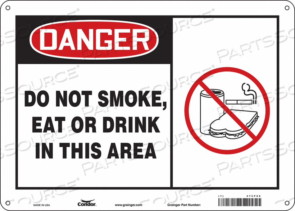 SAFETY SIGN 14 W 10 H 0.004 THICKNESS 