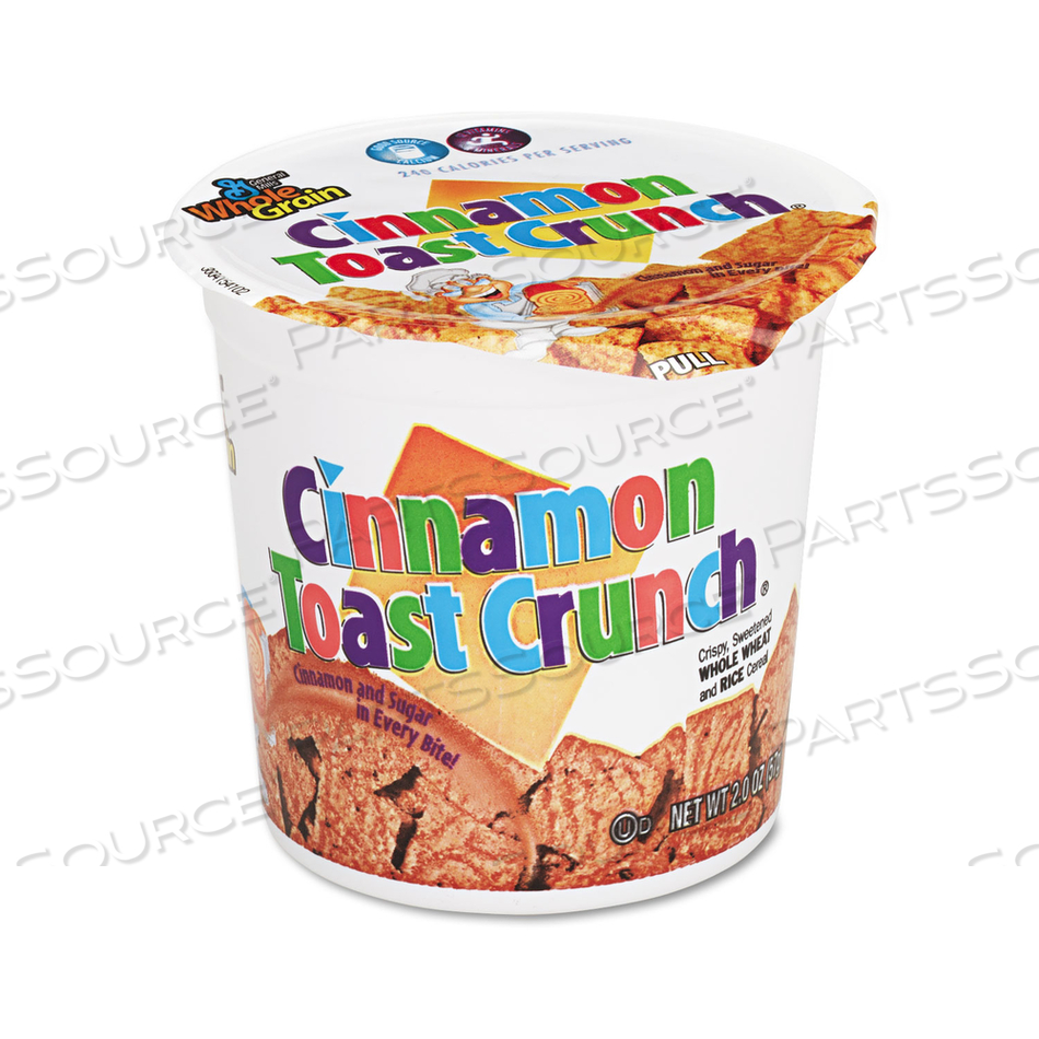 CINNAMON TOAST CRUNCH CEREAL, SINGLE-SERVE 2 OZ CUP by General Mills CINNAMON TOAST CRUNCH CEREAL, SINGLE-SERVE 2 OZ CUP by General Mills