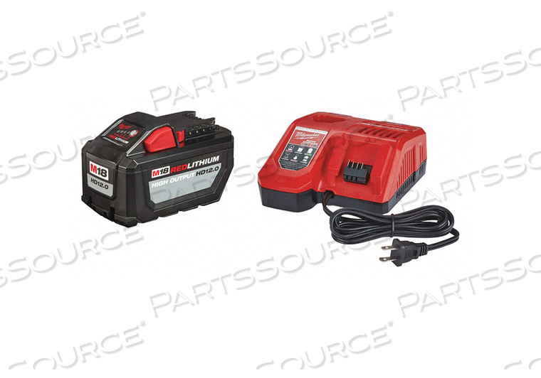 18V 12AH HD12.0 BATTERY KIT WITH (1) BATTERY PACK/(1) RAPID CHARGER by Milwaukee Electric Tools