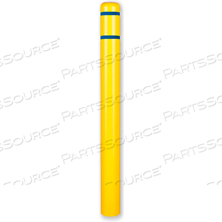 BOLLARD COVER 4.5"DIA. X 52" H, YELLOW/BLUE TAPE by Post Guard BOLLARD COVER 4.5"DIA. X 52" H, YELLOW/BLUE TAPE by Post Guard