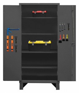 SHELVING PEGBOARD CABINET 78 H 60 W GRAY by Durham Manufacturing Company