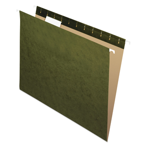 HANGING FILE FOLDERS, LETTER SIZE, 1/5-CUT TABS, STANDARD GREEN, 25/BOX by Office Impressions