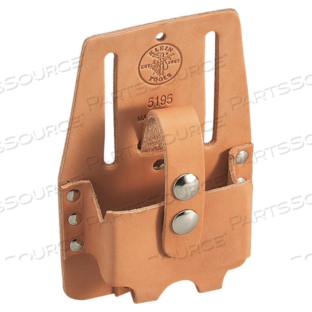 TOOL HOLDER, TOOL HOLDER, 4-1/2 INCH WIDTH, 7 INCH HEIGHT, LEATHER MATERIAL, 2-1/2 INCH BELT WIDTH, PACKAGING QTY- SOLD 1 EACH by Klein Tools TOOL HOLDER, TOOL HOLDER, 4-1/2 INCH WIDTH, 7 INCH HEIGHT, LEATHER MATERIAL, 2-1/2 INCH BELT WIDTH, PACKAGING QTY- SOLD 1 EACH by Klein Tools