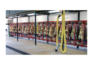 TURNOUT GEAR RACK WALL MOUNT 9 COMPRTMNT by Groves