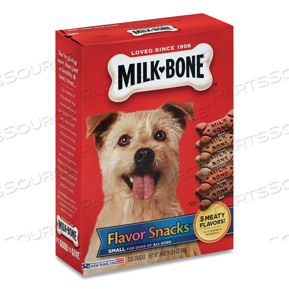 SMALL SIZED DOG BISCUITS, BACON; BEEF; CHICKEN; SAUSAGE; TURKEY, 24 OZ 