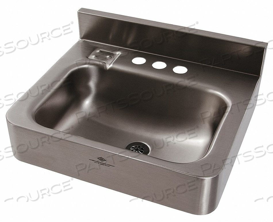 LAVATORY SINK WITHOUT FAUCET SILVER by Dura-Ware LAVATORY SINK WITHOUT FAUCET SILVER by Dura-Ware
