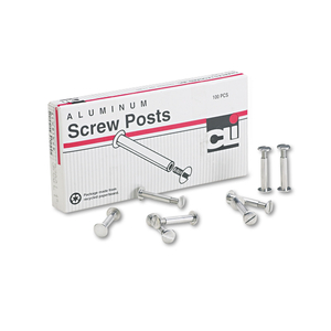 POST BINDER ALUMINUM SCREW POSTS, 0.19" DIAMETER, 1" LONG, 100/BOX by Charles Leonard