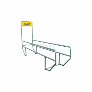 SINGLE OUTDOOR SHOPPING CART CORRAL 12'L X 30"W by Versacart Systems, Inc.