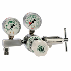 M1 SERIES FLOW GAUGE REGULATOR - OXYGEN - 2-15 LPM - CGA-870 YOKE - 3000 PSI INLET by ORS Nasco