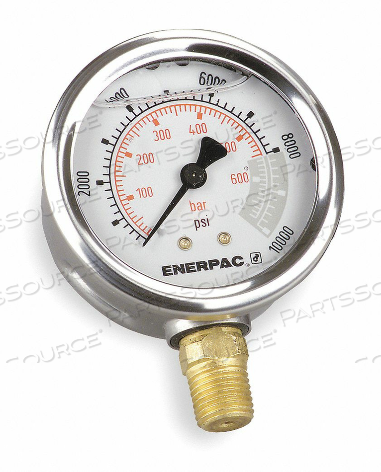 PRESSURE GAUGE 0 TO 10000 PSI 2-1/2IN by Enerpac PRESSURE GAUGE 0 TO 10000 PSI 2-1/2IN by Enerpac
