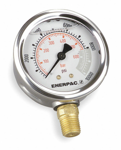 PRESSURE GAUGE 0 TO 10000 PSI 2-1/2IN by Enerpac PRESSURE GAUGE 0 TO 10000 PSI 2-1/2IN by Enerpac