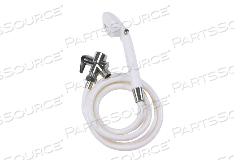 SHOWER HOSE, NYLON, WHITE, 80 IN, WITH WALL HOLDER, 1 EACH by Drive/DeVilbiss Healthcare, Inc